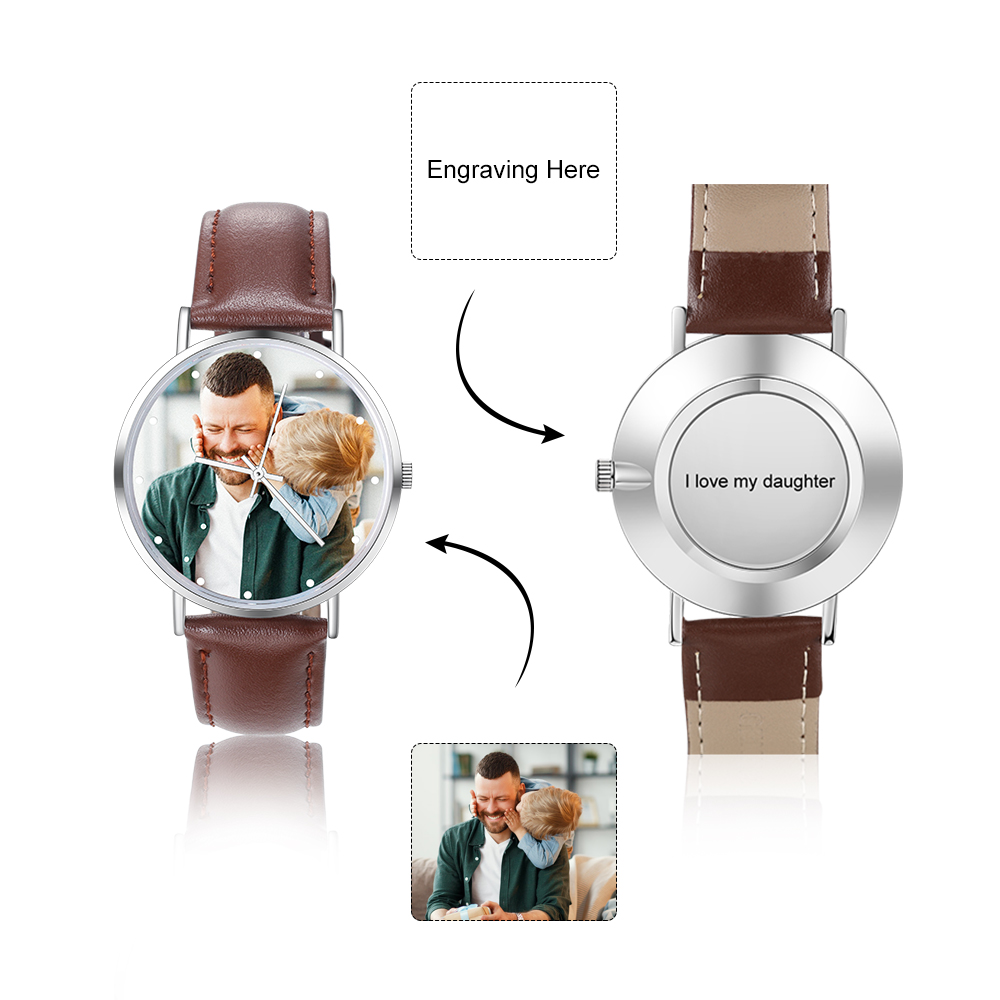 Personalised Photo Watch Custom Picture Watch Gifts For Father-Jessemade AU