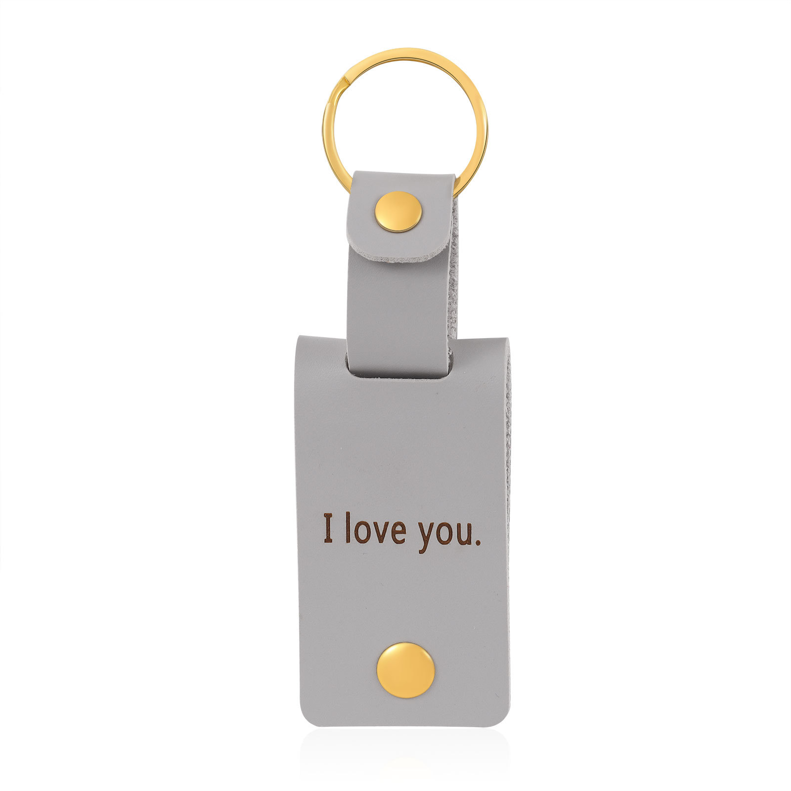 Personalised Photo Keychain Customised with Text Leather Keyring Couple Keychain Gift for Him/her-Jessemade AU