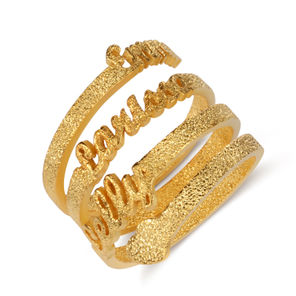 Personalised Family Name Ring Custom 3 Names Gifts For Women-Jessemade AU