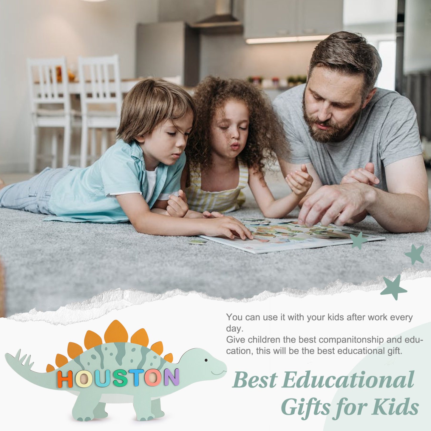 Customised Kid's Wooden Name Puzzle Toy for Toddlers Early Learning Child Toy-Jessemade AU