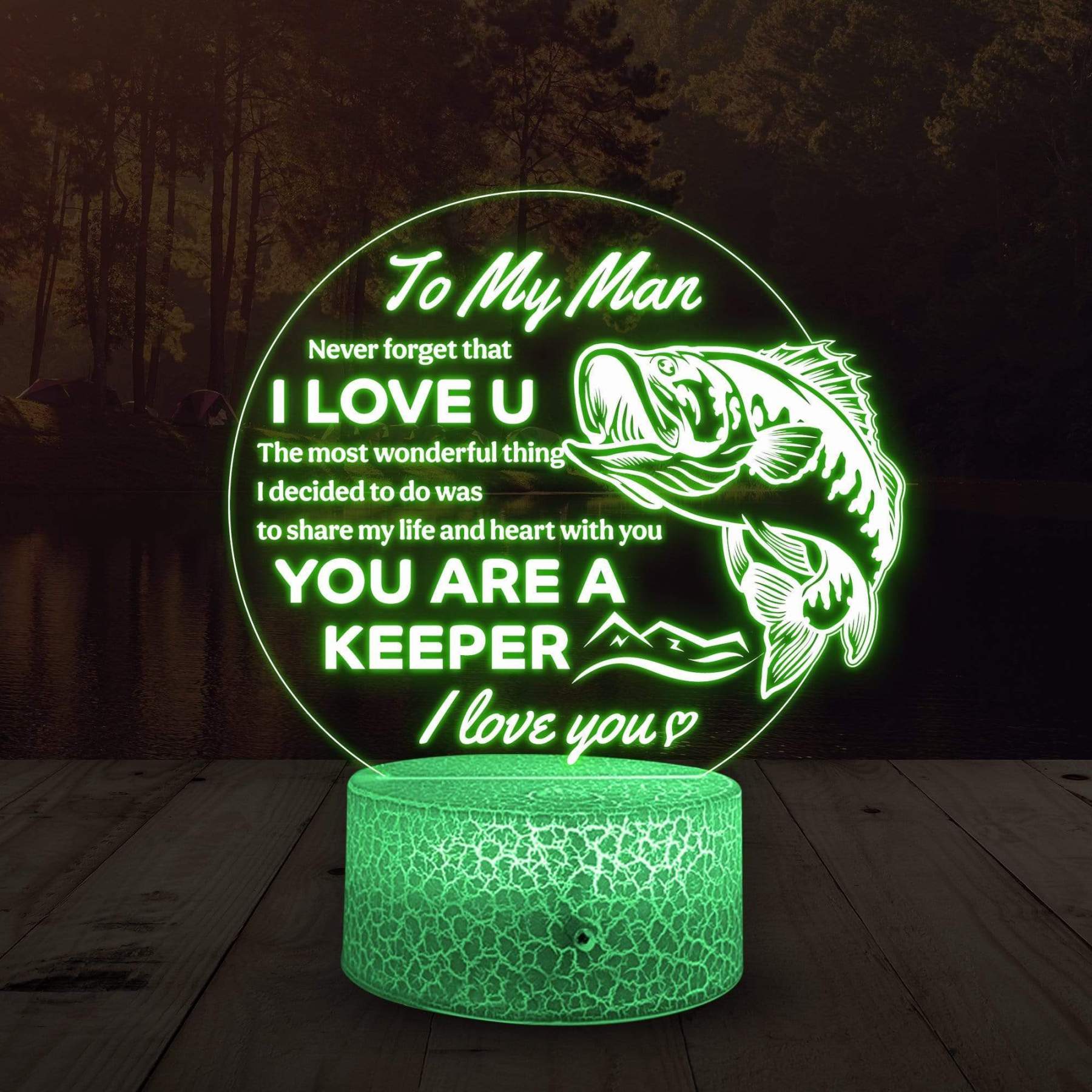 Never Forget That I Love You, 7 Colours Night Light Gifts For Husband-Jessemade AU