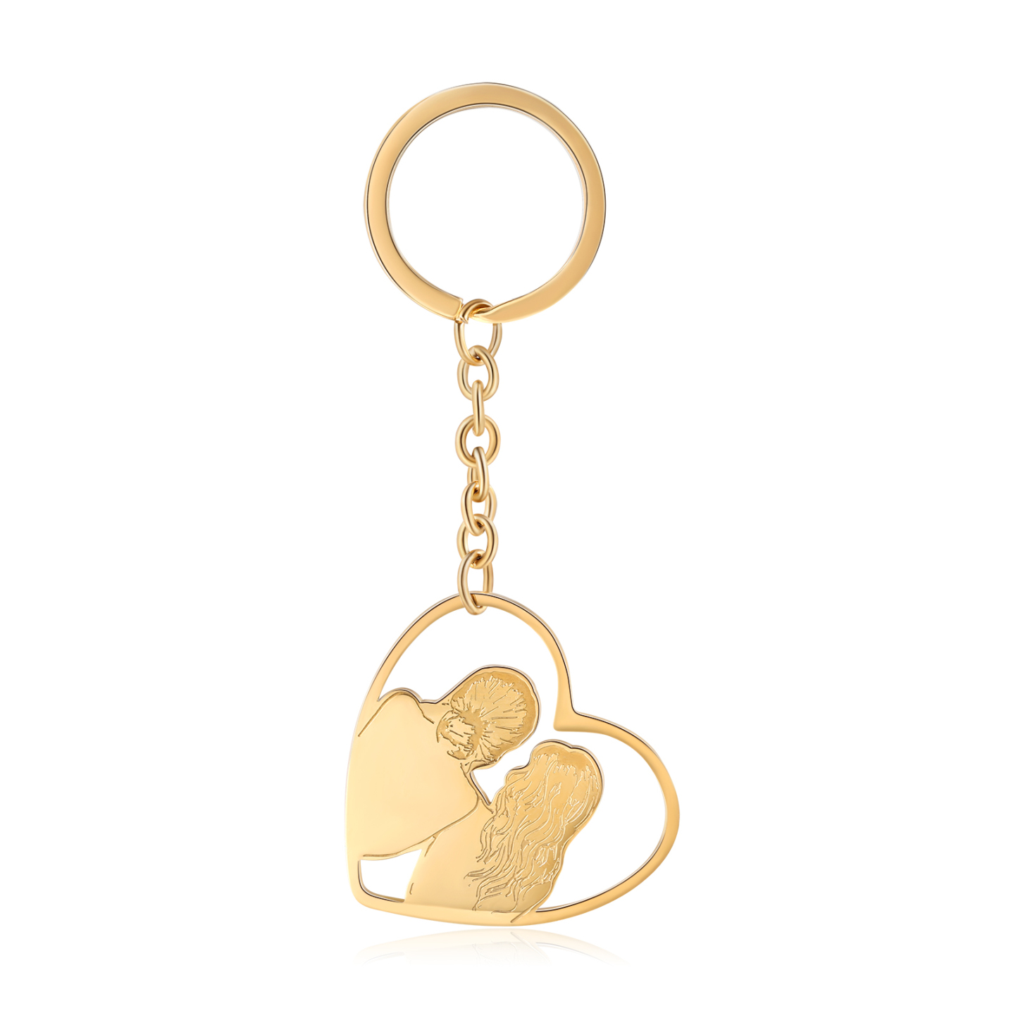 Personalised Heart Keychain Custom 2 Letters Keychain Gold Gift for Sisters-Jessemade AU