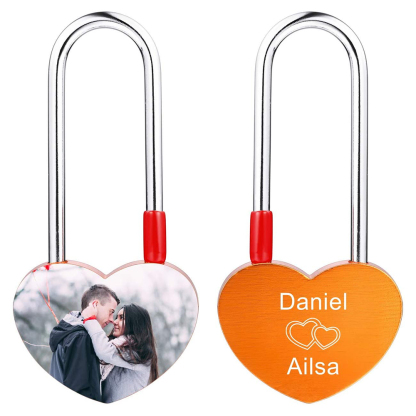 Personalised Love Lock Engraved Love Lock Custom Names Padlocks Gifts For Couple-Jessemade AU