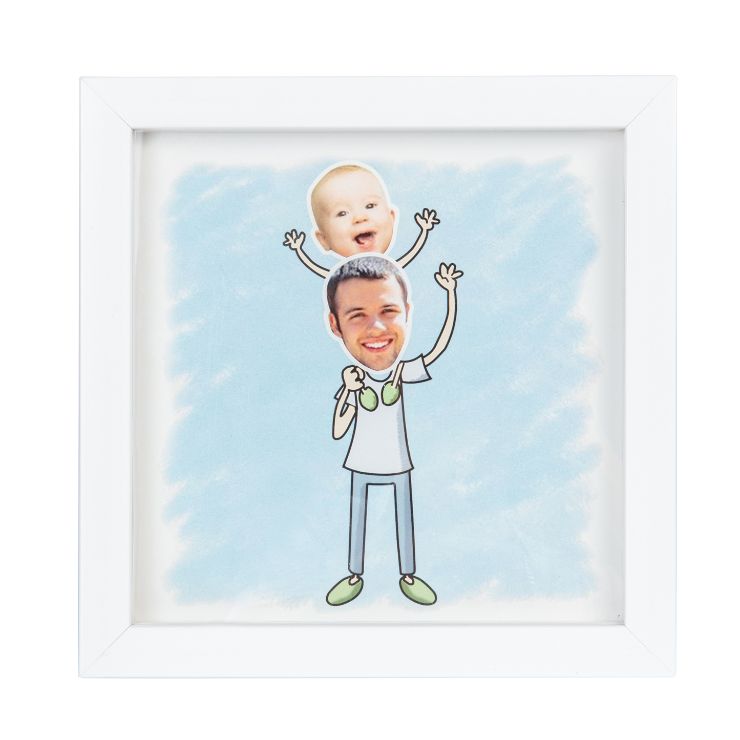 Personalised Family Stereo Photo Frame With Dog-Jessemade AU