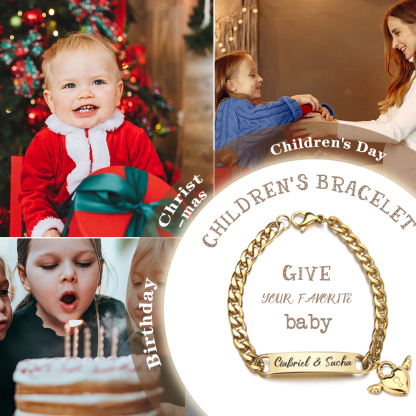 Personalised 1 Name Bracelet Love Lock Bracelet Customised Baby Gift-Jessemade AU