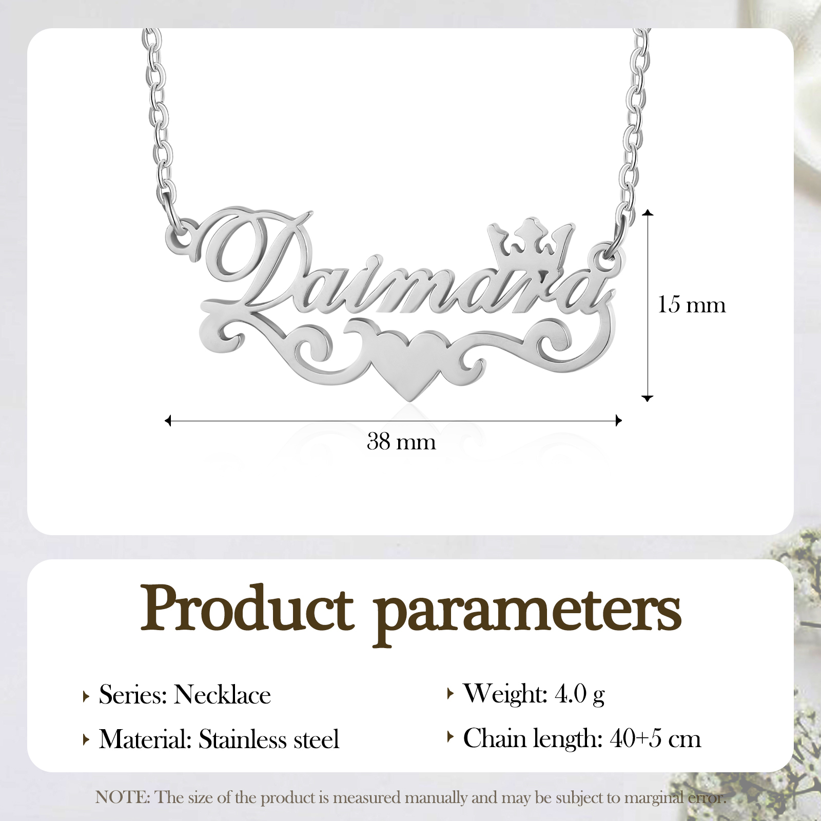 Personalised Crown Name Necklace Classic Jewelry Gift For Her-Jessemade AU