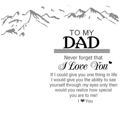 To Dad Warm Gift Card, Greeting Card for Father-Jessemade AU