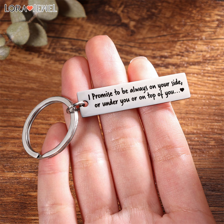 Funny Promise Keychain Always on Your Side Key Ring for Couple-Jessemade AU