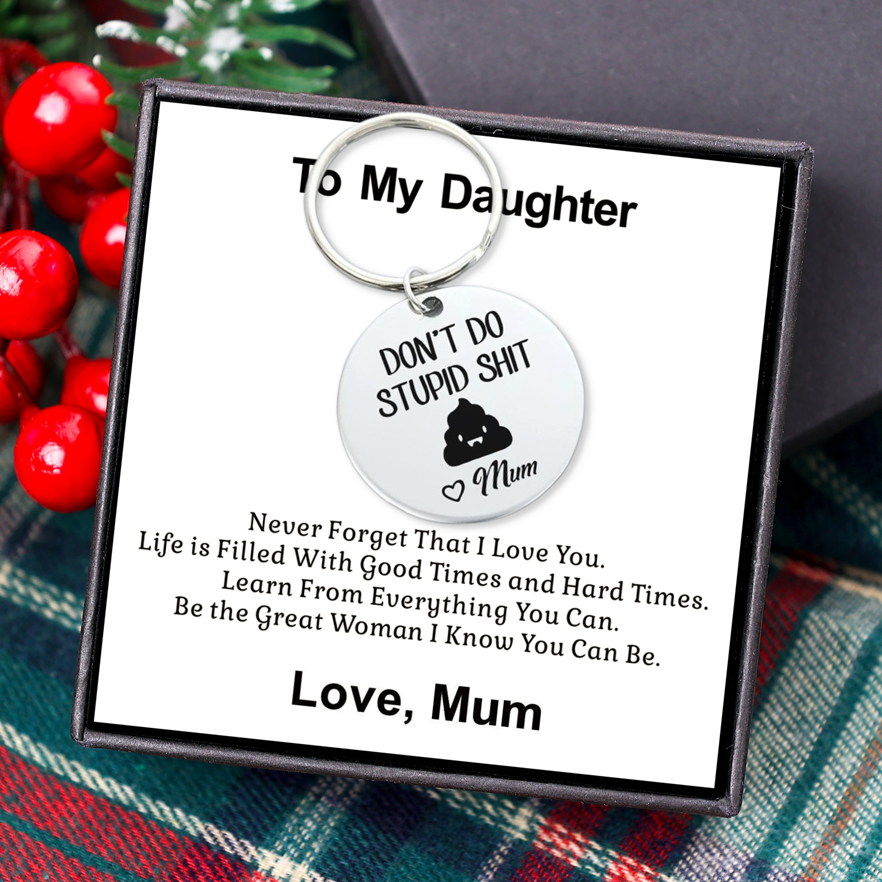 Don't Do Stupid Funny Keychain Custom Text Keyring Personalised Gift For Kids-Jessemade AU