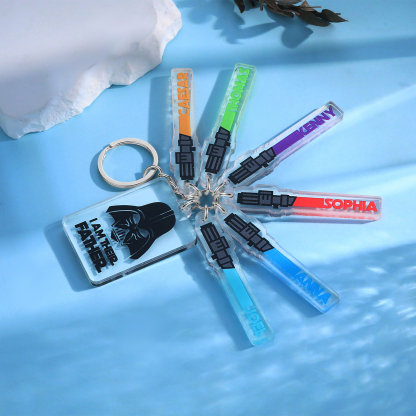 6 Names - Personalised Text & Name Acrylic Keychain Star Wars Gifts for Father/Grandpa-Jessemade AU