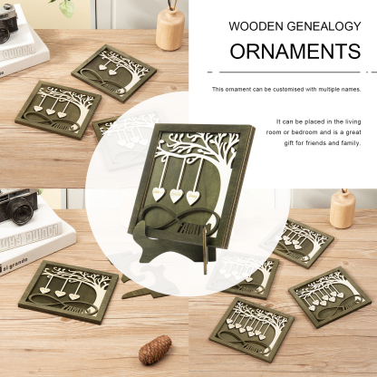 Custom Family Tree Sign with 3 Names Wooden Keepsake Gifts-Jessemade AU