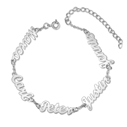 Personalised Family Name Women's Bracelet For Mother Custom 5 Names Bracelet For Her-Jessemade AU