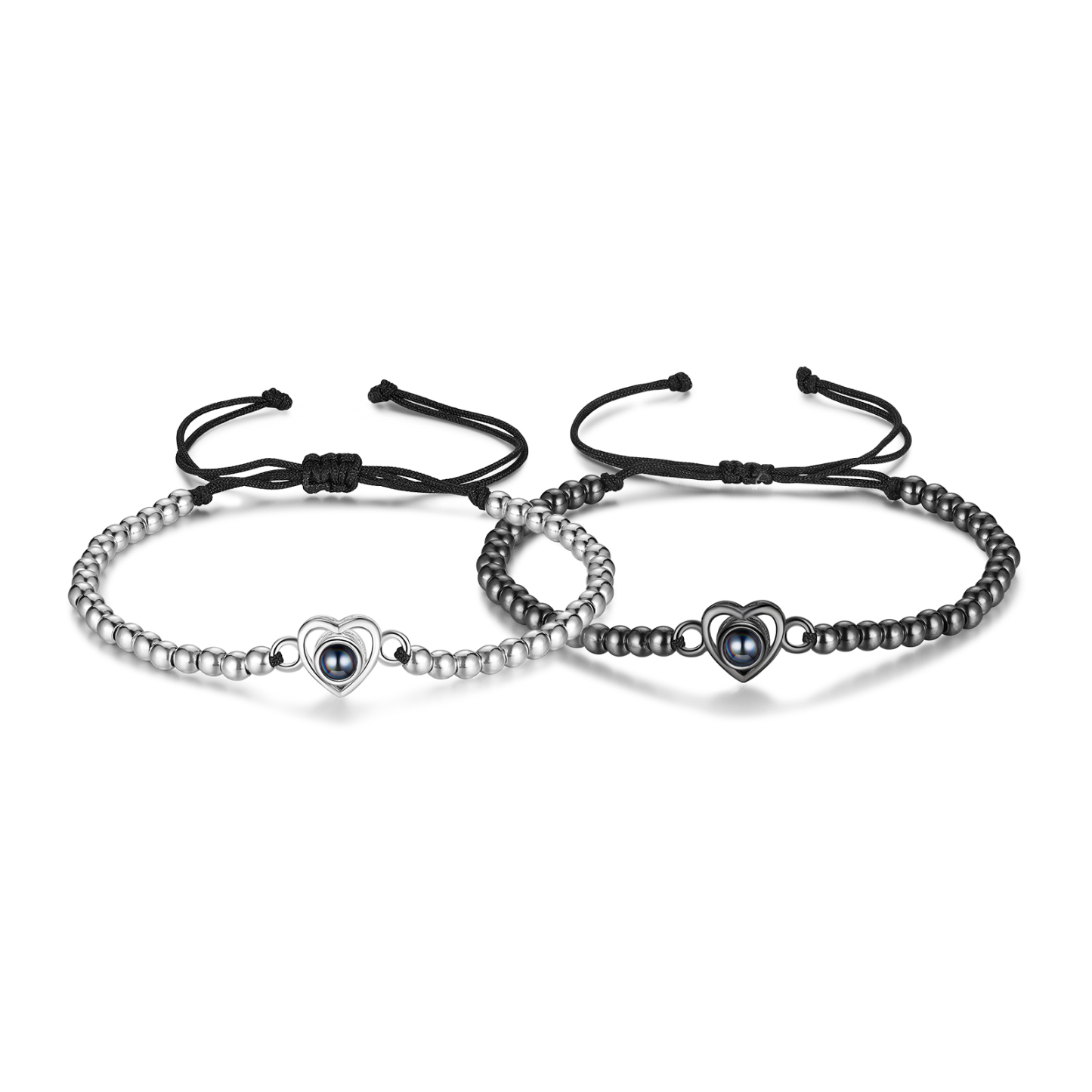 2 PCS Personalised Couple Projection Bracelet Customised 1 Photo Adjustable Bracelet Special Gift For Her/Him-Jessemade AU