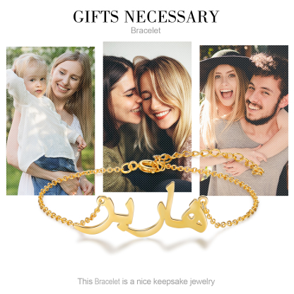Personalised Arabic Bracelet Custom 1 Name Bracelet Gift For Women-Jessemade AU