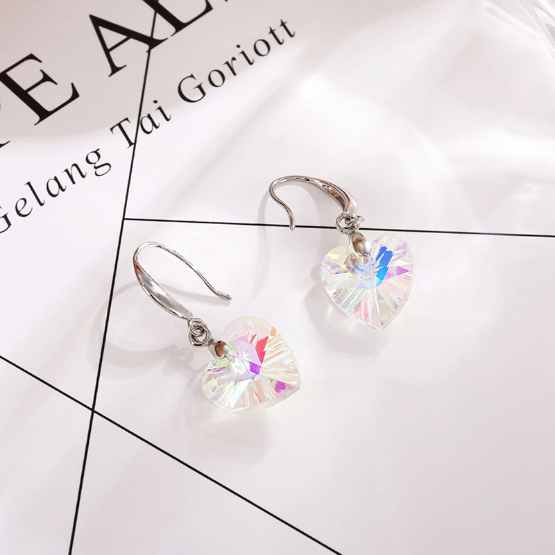 Women's Drop Earrings Heart-Shaped Crystal Earrings Birthday Mother's Day Gifts for Women Girls-Jessemade AU