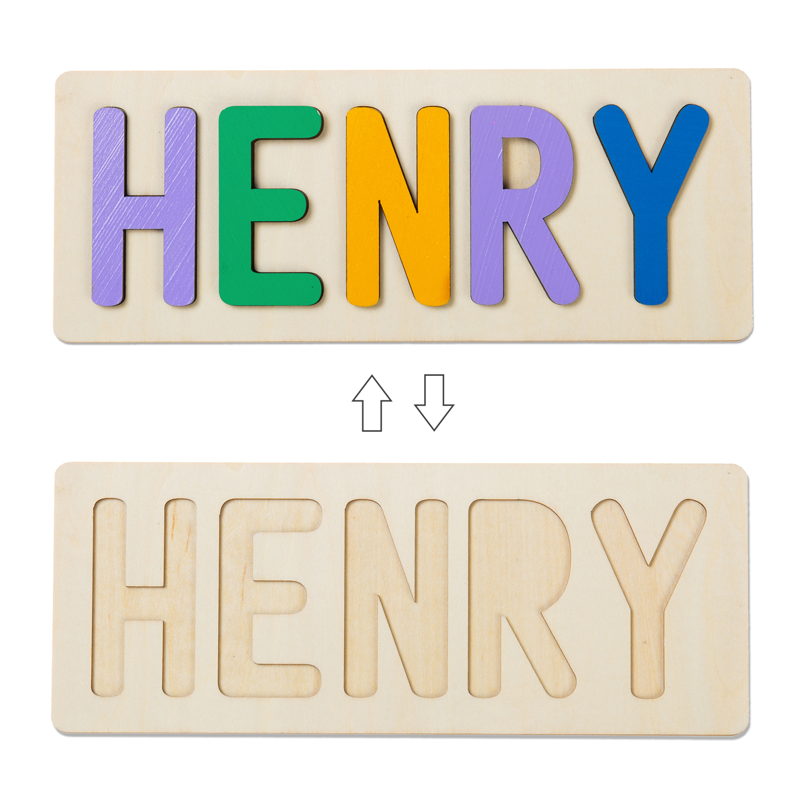 Personalised Kid's Wooden Name Alphabet Puzzle Toy for Toddlers Early Learning Child Toy-Jessemade AU