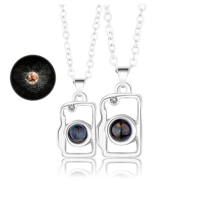 Personalised 100 Languages "I Love You" Heart Projection Necklace Custom Photo Gifts For Her-Jessemade AU