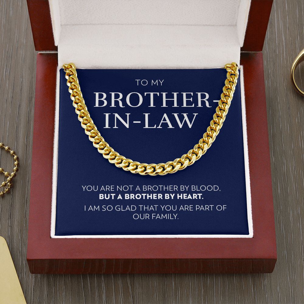 To My Brother-In-Law Necklace Cuban Link Chain Necklace Gift Set - I Am So Glad That You Are Part Of Our Family-Jessemade AU