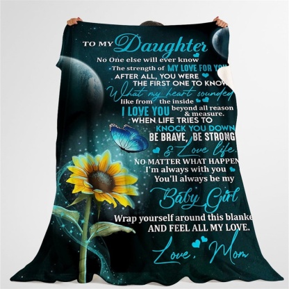 To My Daughter You'll Always Be My Baby Girl Flannel Blanket-Jessemade AU