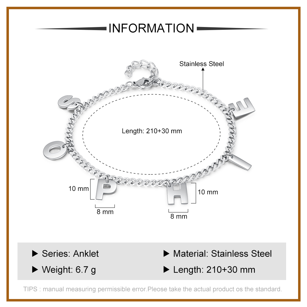 Personalised Letter Anklet For The Summer-Next Life Meet Again-Jessemade AU