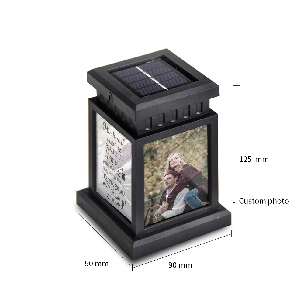 Personalised Photo Lantern Lamp Loss of Husband Memorial Sympathy gift-Jessemade AU