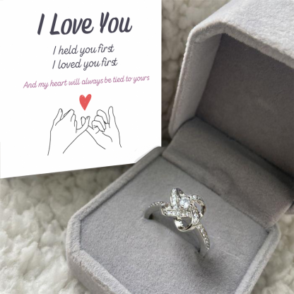 I Love You And my heart will always be tied to yours, Birthstone Ring Valentines Day Gifts For Her-Jessemade AU