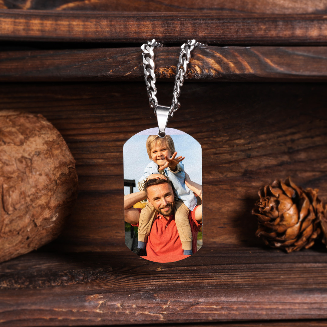Personalised Photo Necklace Customised Cuba's Necklace Gifts For Him-Jessemade AU