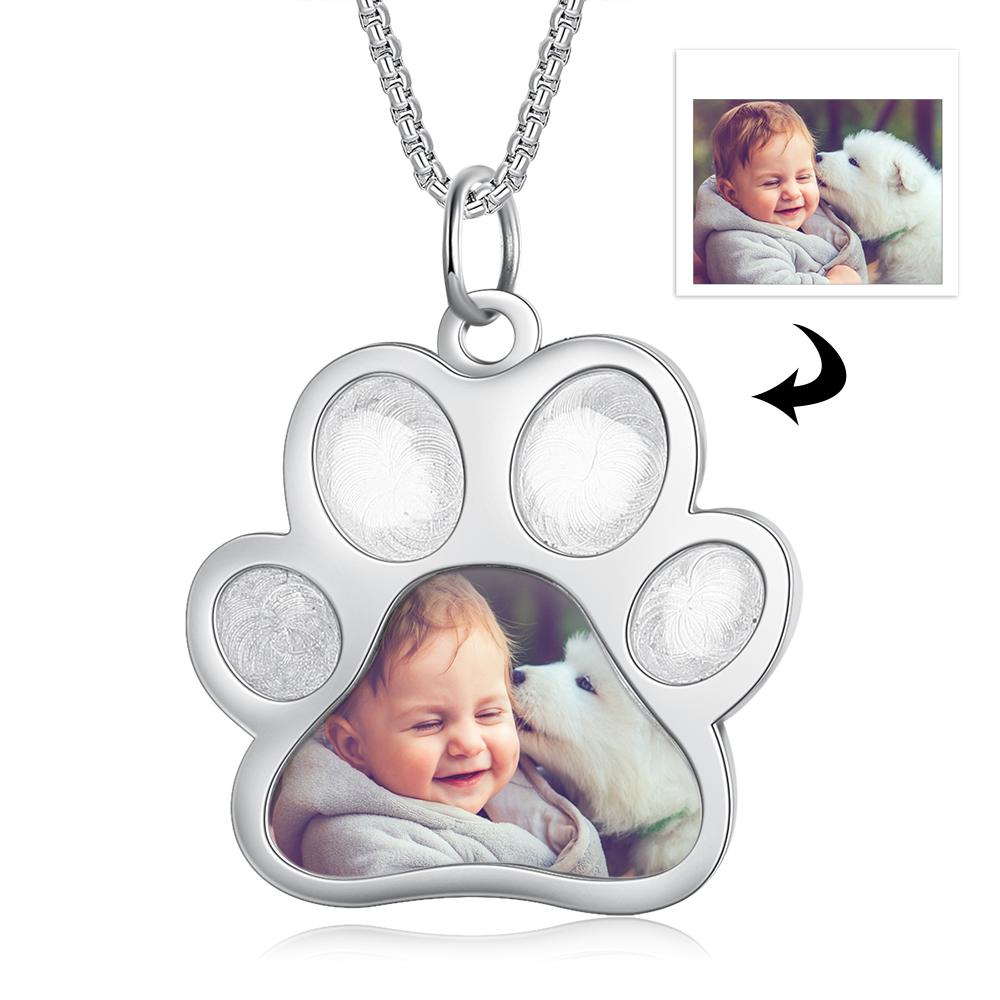 Personalised Paw Necklace Custom Photo Necklace Gifts For Her-Jessemade AU