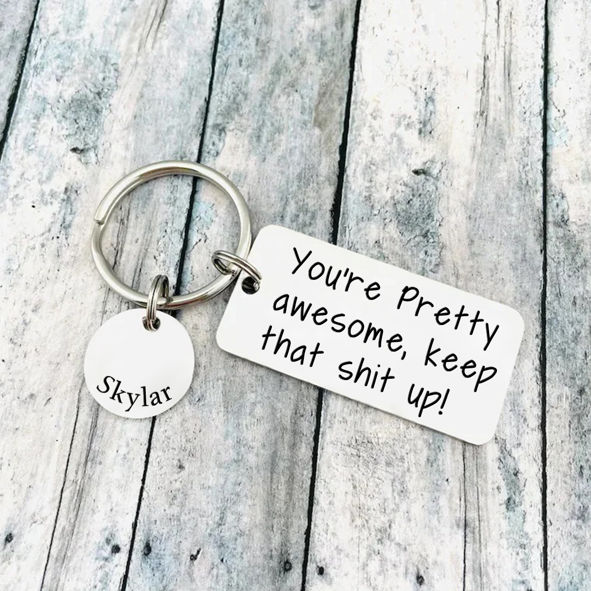 You're Pretty Awesome Keychain Custom 1 Name Keyring Personalised Gift For Family/Friends-Jessemade AU