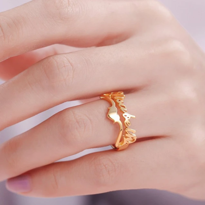 Personalised Ring Custom 1 Name Ring GIFT For Women-Jessemade AU