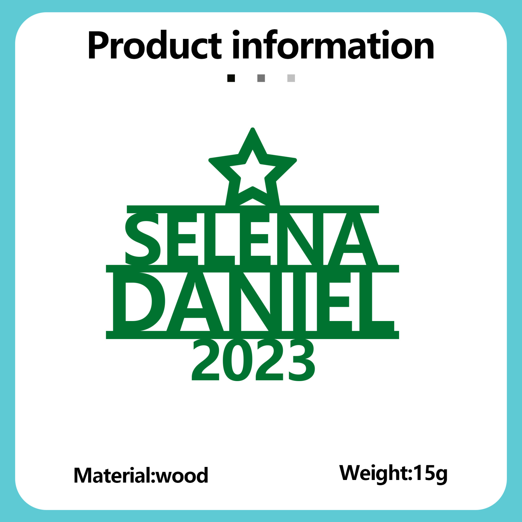 2 Names - Personalised Christmas Tree Ornaments Customised Name Xmas Wooden Decor Gifts for Family Friends-Jessemade AU