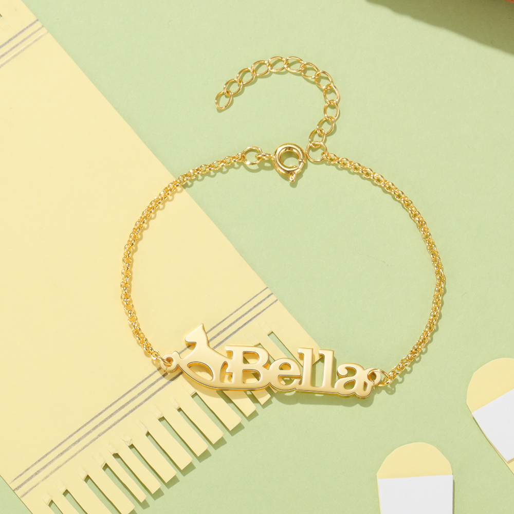 Personalised Name Bracelet Custom Name Trojan Horse Bracelet for Kids-Jessemade AU