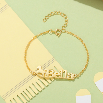 Personalised Name Bracelet Custom Name Trojan Horse Bracelet for Kids-Jessemade AU