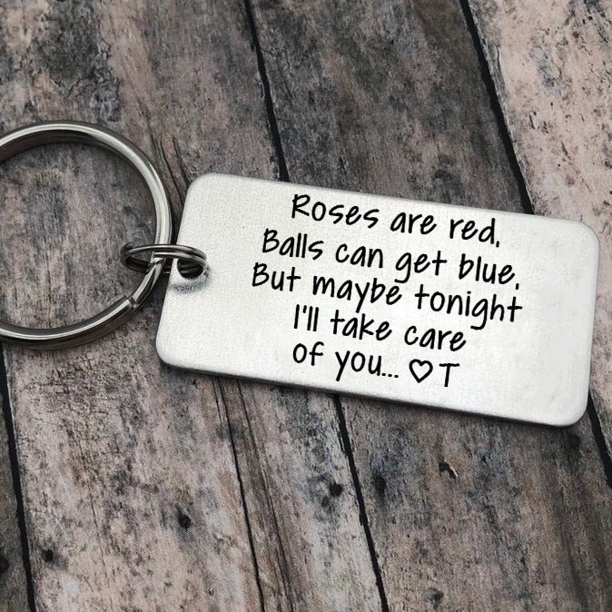 Personalised Letter Keychain Engraved Funny Keychain Valentine's Day Gifts for Couples-Jessemade AU