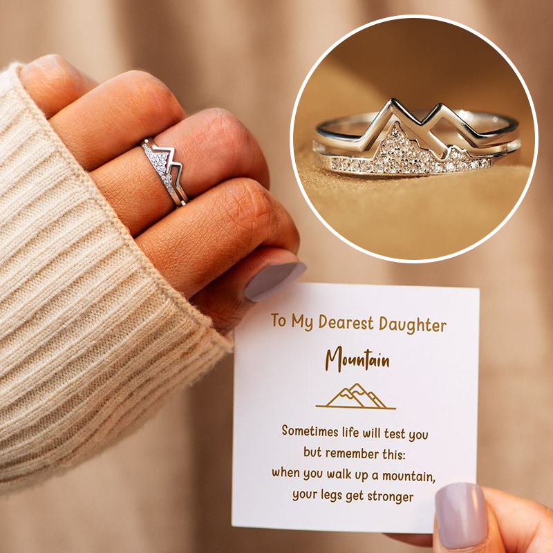 To My Daughter, When You Walk Up A Mountain, Your Legs Get Stronger, Mountain Ring Gifts For Her-Jessemade AU