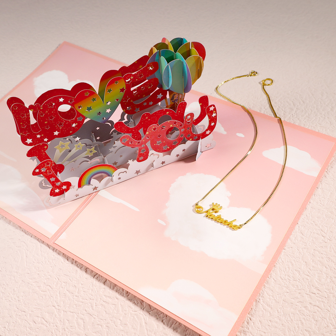 Personalised Crown Necklace Custom 1 Name Necklace Gift For Women-Jessemade AU