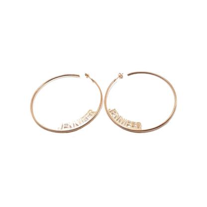 Personalised Name Hoop Earrings Circle Hoops Gifts for Her-Jessemade AU