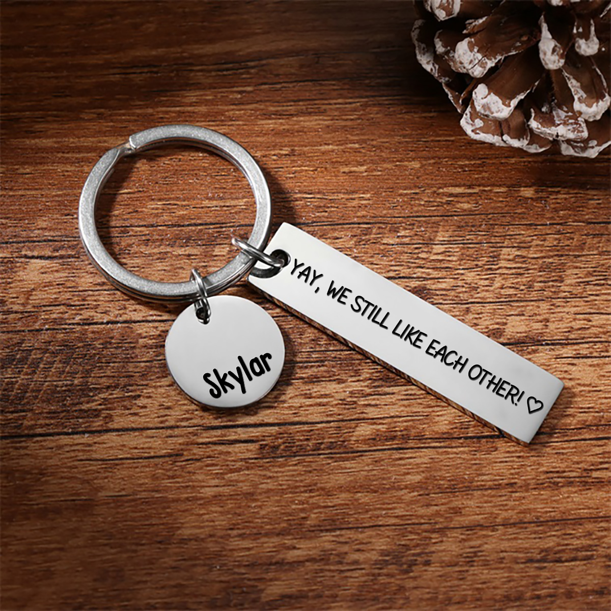 Personalised Name Keychain Funny Keychain "Yay, We Still Like Each Other" Gift for Couples -Jessemade AU