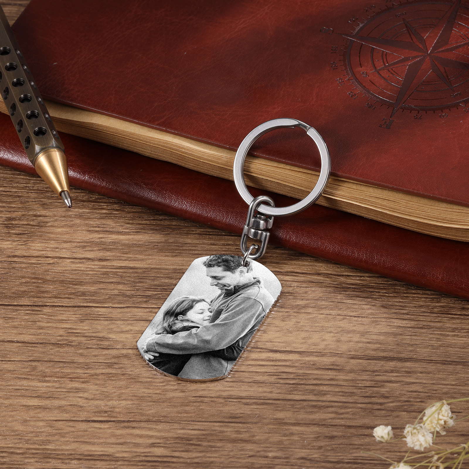 Personalised Photo Keychain with Engraving 1 Special Date Keyring Gifts for Love One-Jessemade AU