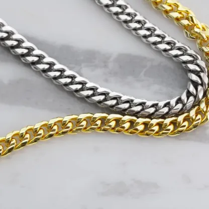 To My Man-Cuban Link Chain Necklace Promise Necklace Gift Set "You are The Man of My Dreams"-Jessemade AU