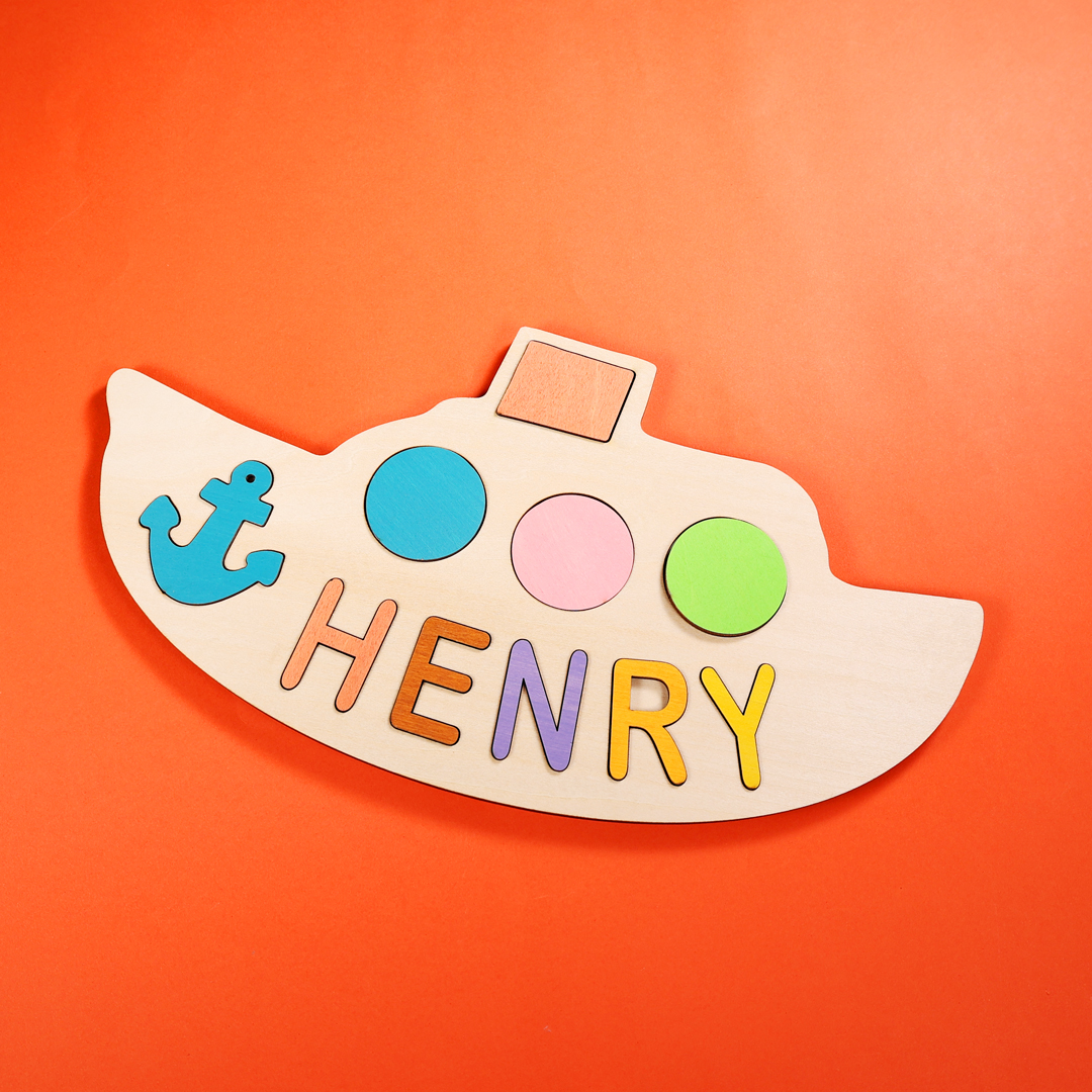 Personalised Kid's Wooden Name Alphabet Puzzle Toy for Toddlers Early Learning Child Toy-Jessemade AU