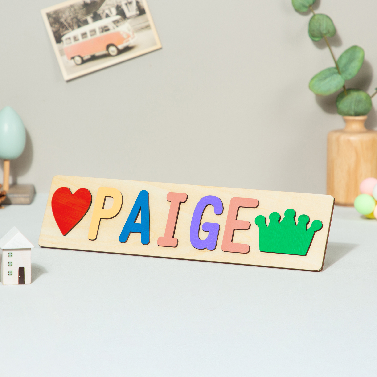 Personalised Kid's Wooden Name Alphabet Puzzle Toy for Toddlers Early Learning Child Toy-Jessemade AU