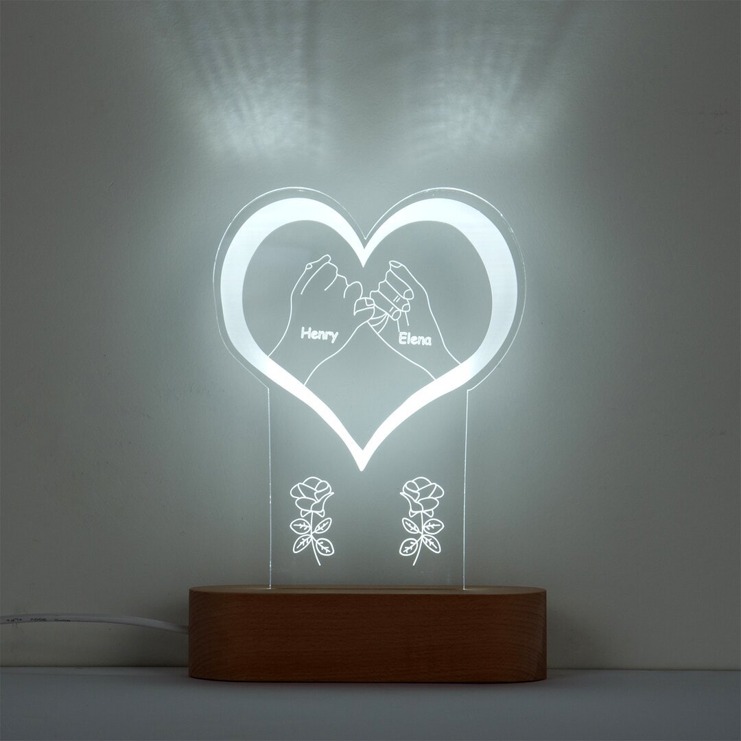 Customised heart-hands Night Light Home Decoration Gifts-Jessemade AU