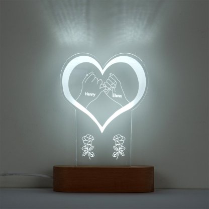 Customised heart-hands Night Light Home Decoration Gifts-Jessemade AU
