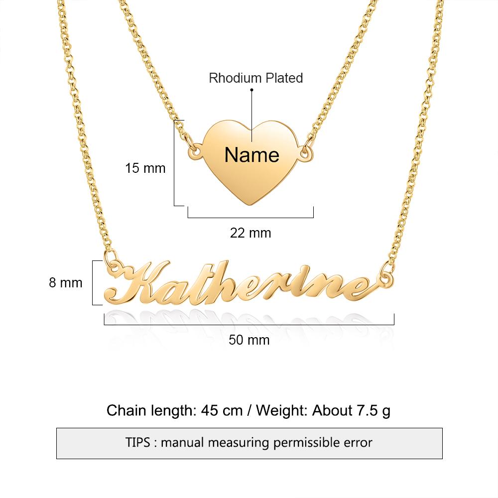 Personalised Necklace Custom 1 Name Necklace Gift For Her-Jessemade AU