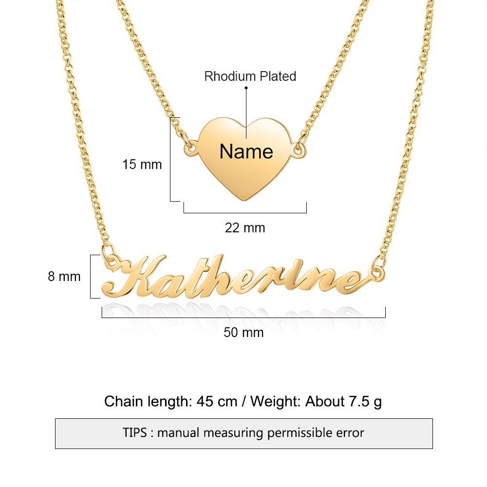 Personalised Necklace Custom 1 Name Necklace Gift For Her-Jessemade AU