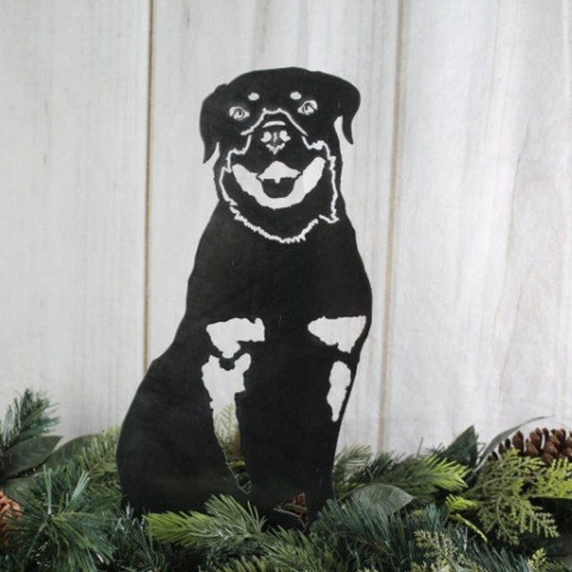 Rottweiler Metal Dog Silhouette Garden Yard Decoration-Jessemade AU