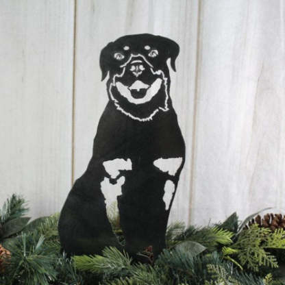 Rottweiler Metal Dog Silhouette Garden Yard Decoration-Jessemade AU