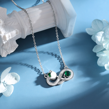 Personalised May Birthflower Necklace With Birthstone Gift For Women-Jessemade AU