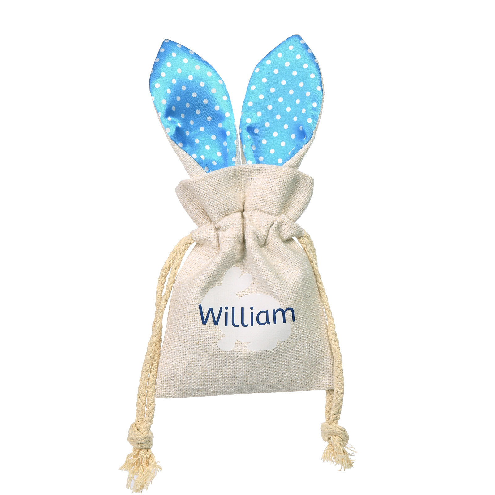 Personalised Bunny Tote Bag Customised with Name Bunny Drawstring Bag Easter Gifts-Jessemade AU